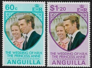 Anguilla #179-80 Mint Never Hinged Set - Royal Wedding