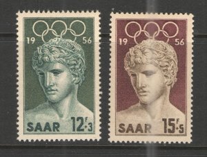 Germany - Deutsches Bundespost/Saar 1956 Sc# B109-B110 MNH F - 1956 Olympics