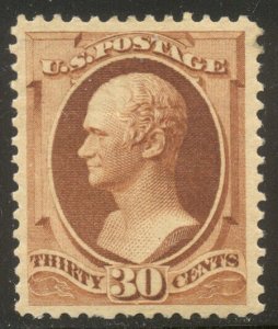 U.S. #217 CHOICE Mint VF/XF w/ Cert - 30c Orange Brown