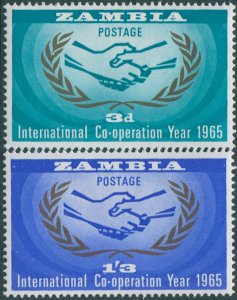 Zambia 1965 SG110-111 ICY set MNH