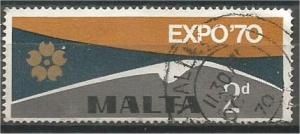 MALTA, 1970, used 5p, EXPO ’70 Emblem Scott 418