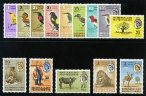 Bechuanaland 1961 QEII Pictorial Definitives set complete MLH. SG 168-181