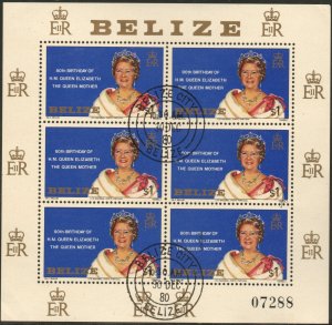 Belize #523 used Souvenir Sheet