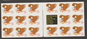 U.S. Scott Scott #2597a Eagle Stamp - Mint NH Booklet Pane