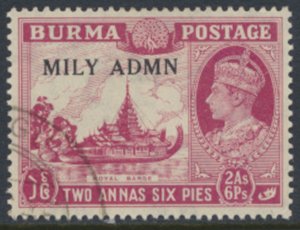 Burma  SC# 42 Used OPT MILY ADMIN see details & scans 