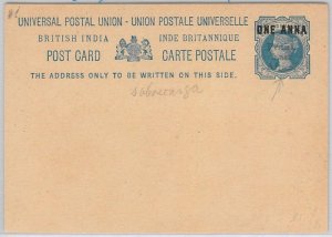 48993 - INDIA overprinted BRITISH EAST AFRICA - POSTAL STATIONERY CARD H&G # 5-