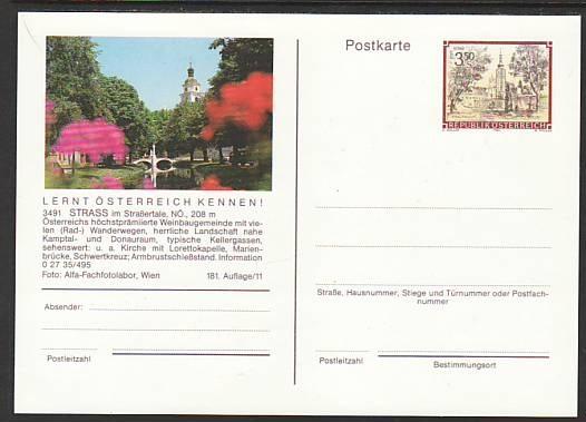 Austria Architecture Unused Postal Card 