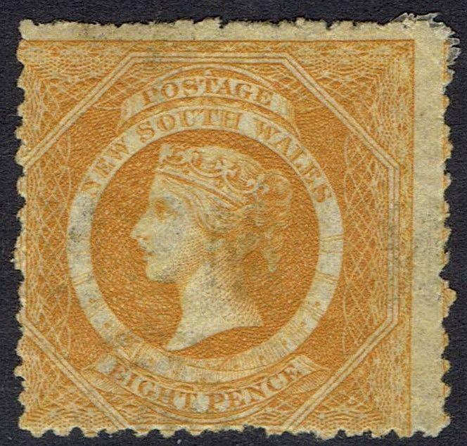 NEW SOUTH WALES 1882 QV DIADEM 8D WMK CROWN/NSW SG W40 PERF 12