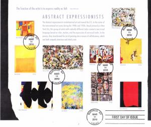 Abstract Expressionists Art 2010 Scott 4444a on Large FDC