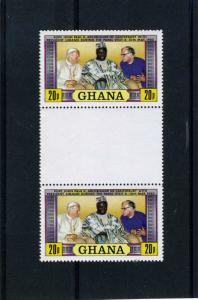 Ghana 1981 Pope John Paul II Gutter-pairs Single Perforated mnh.vf