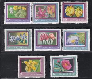 Hungary # 2089-2096, Plants - Flowers, Used CTO, 1/2 Cat.