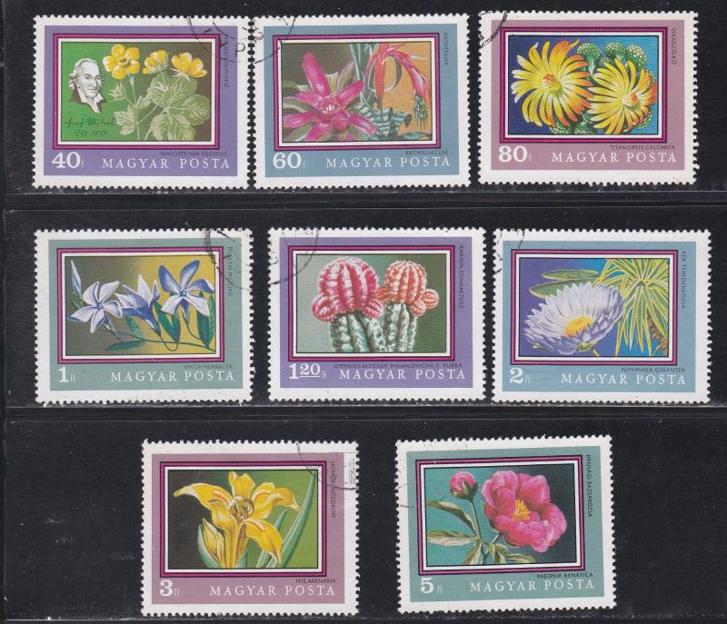 Hungary # 2089-2096, Plants - Flowers, Used CTO, 1/2 Cat.