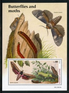 SIERRA LEONE 2022 BUTTERFLIES & MOTHS  SOUVENIR SHEET MINT NH