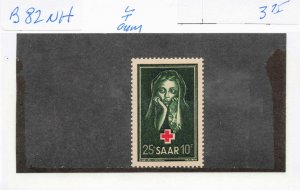 SAAR  B82   MNH  LIGHT TONED GUM