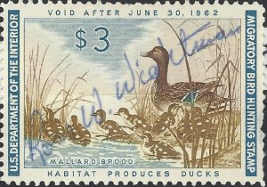 US Scott #RW28 Used Fine 1961 US Federal Duck Stamp