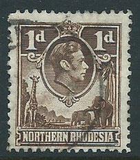 Northern Rhodesia  SG 27a  Used Chocolate