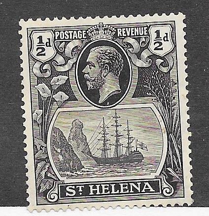 St. Helena #79 1/2p black  (MH) CV$4.00