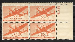 Doyle's_Stamps: Scott #C31** PNB WWII Era 50c Airmails  cv $47.50