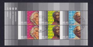 Netherlands  #B711-B713a  cancelled 1999  sheet  year of older persons