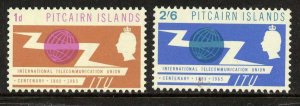 Pitcairn Islands 52-3 MNH ITU, International Tellecommunications Union 