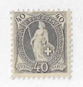 Switzerland Sc #84a 40c grey perf 11 1/2 x 11 type 2 OG/MH  FVF