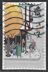 US ~ Scott # 6024m ~ Used on paper ~ 250 Years of Delivering