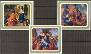 Niue 1978 Christmas Art Paintings A. Durer 3 S/S MNH