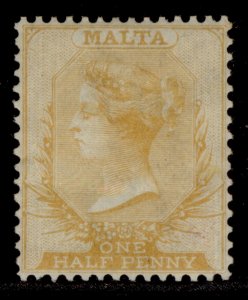 MALTA QV SG13, ½d yellow, M MINT. Cat £150.