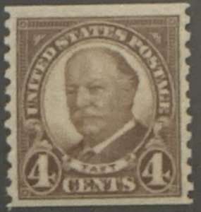 Scott #687 1930 4¢ William Howard Taft perf. 10 vertically MNH OG