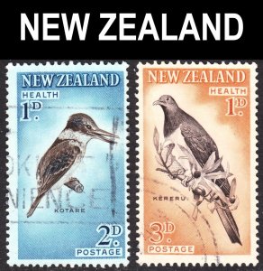 New Zealand Scott B59-60 complete set F to VF used. Lot #A.  FREE...