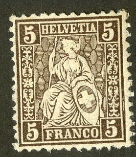 SWITZERLAND 43 MNH SCV $3.90 BIN $2.00 WOMAN