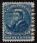 CAN SC #47 U 1893 50c Q Victoria CV $75.00