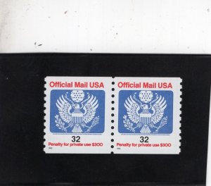 O153 Official (.32), MNH coil pair