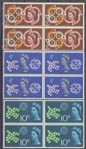 GREAT BRITAIN  382-84 MNH 1961 CEPT (EUROPA) CD4 BLOCKS