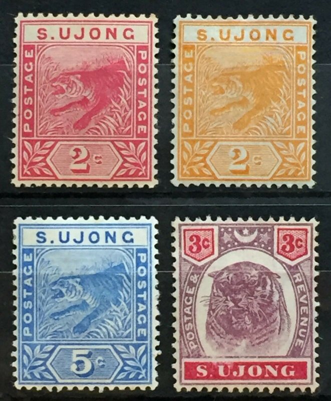 Malaya Sungei Ujong 1891-95 Tiger 4V MH SG#50-52 & 55 CV£79 M2444