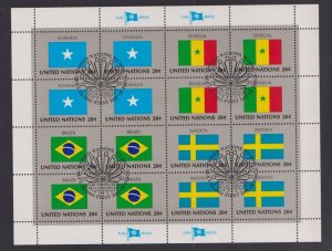 United Nations flags  #411-414  cancelled  1983  sheet  flags  20c Somalia>