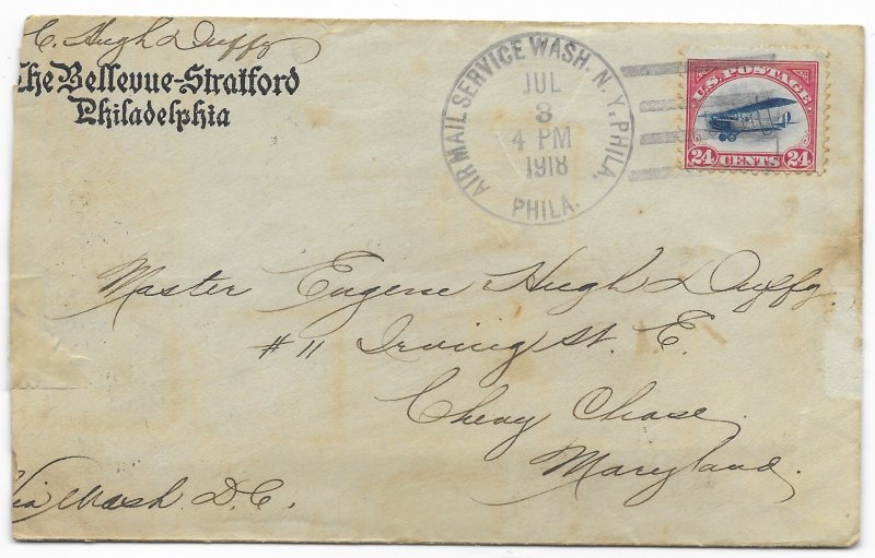 US  C3   1918     cover  fine