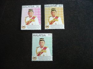 Stamps - Malaysia - Scott# 520-522 - Mint Hinged & Used Set of 3 Stamps