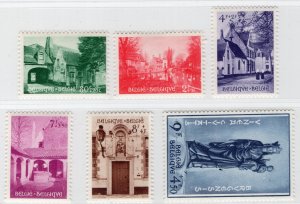BELGIUM 1954 FRIENDS OF BEGUINAGE OF BRUGES SEMI POSTAL SET B561-B566 PERFECT MH