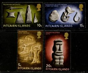 PITCAIRN IS. Sc#119-122 SG#116-119 1971 Polynesian Art Complete Set OG MNH