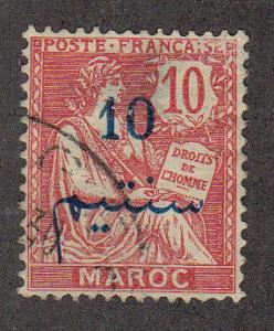 French Morocco Types of France (Scott #30) Used