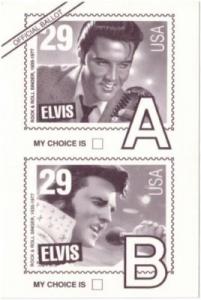 Elvis Presley Stamp Ballot 1992 Postcard