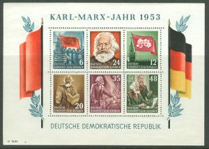 Germany-DDR # 144a,146a Marx souvenir sheets (2) Perf. NH