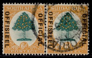 SOUTH AFRICA GV SG O9, 6d green & orange, USED. Cat £45.