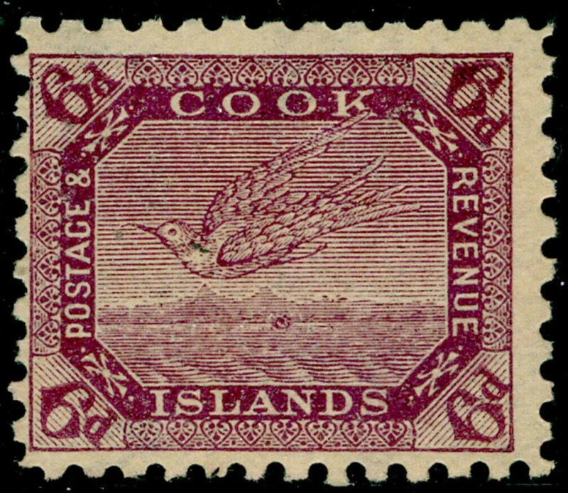 COOK ISLANDS SG34, 6d purple, M MINT. Cat £35.