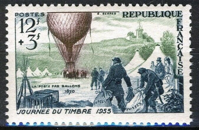 France 1955, 12+3 Fr Day of the stamp VF MNH, Mi 1043 5€