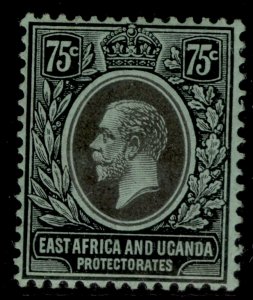 EAST AFRICA and UGANDA GV SG52, 75c black/green, M MINT.