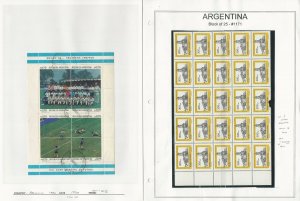 Argentina, Postage Stamp, #1569 Used Soccer, 1171 Block Mint NH, JFZ