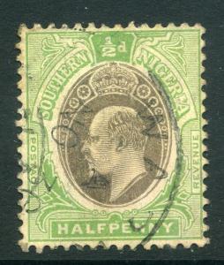 SOUTHERN NIGERIA; 1903-7 Ed VII issue fine used 1/2d.  (101057)