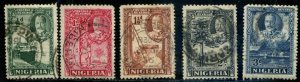 British Nigeria SC# 38-42 King George V Used